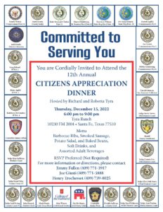 12.15.22 Citizens Appreciation Dinner flyer