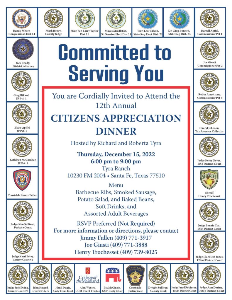 12.15.22 Citizens Appreciation Dinner flyer